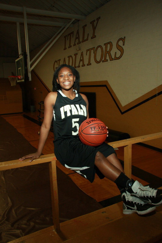 Image: Lady Gladiator Jameka Copeland(5) received 1st Team All-District at point guard as a Junior. 
