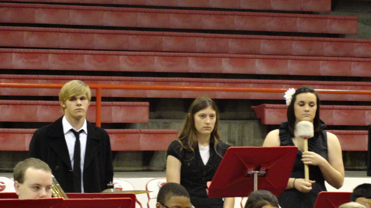 Image: Percussion ready to keep the beat.