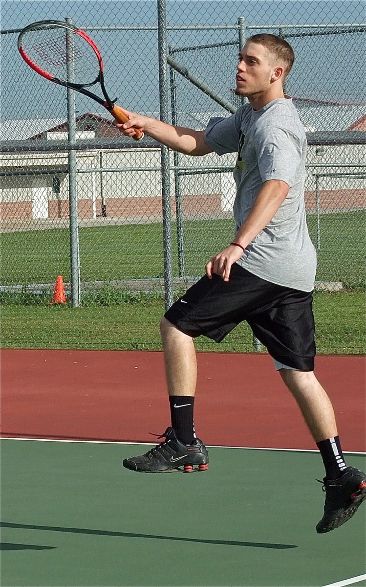 Image: Italy’s Brandon Souder takes his tennis game to another level.