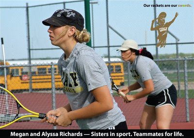 Image: Megan and Alyssa Richards – Sisters in sport and teammates for life…