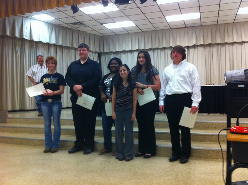 Image: FCCLA — Andrea Lanning, Zachery Mercer, Sa’Kendra Norwood, Vanessa Tanguma (sponsor), Alexis Sampley and Trevor Davis