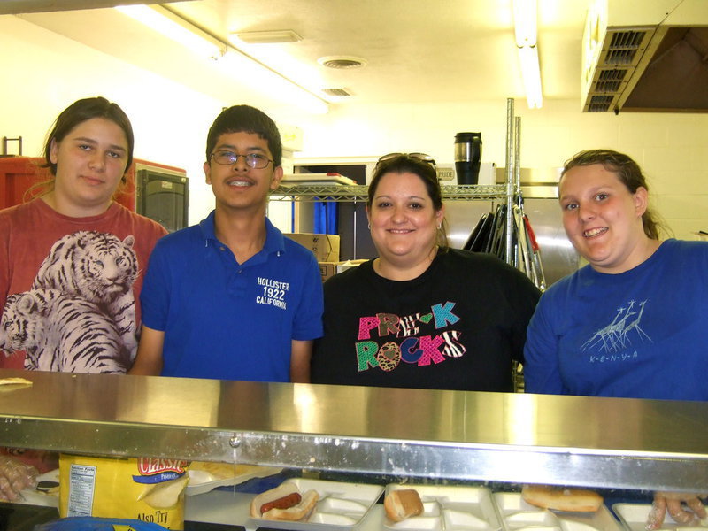 Image: Melissa Gill and her NJHS helpers are ready to serve all their guests.