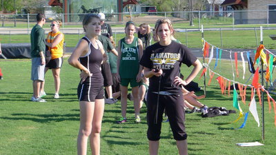 Image: Coach Heather Richters and Halee Turner get focused on competition