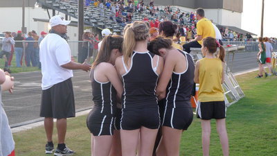 Image: Lady Gladiators show Unity-a ritual they practiced before crushing the competition in the relay.
