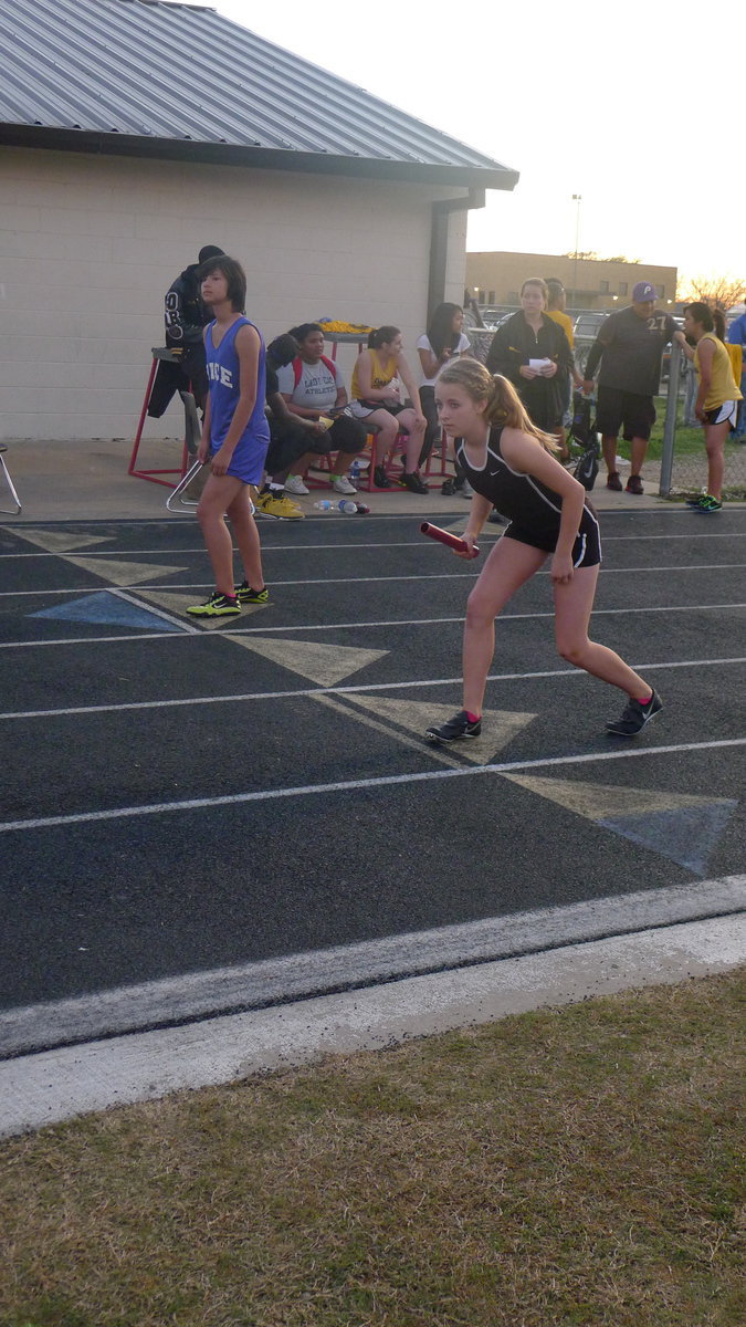 Image: Britney Chambers at the starting line.