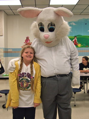 Image: Sydney Lowenthal and the Easter Bunny.