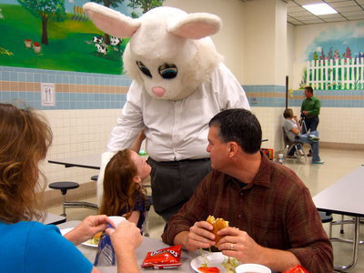Image: This awesome rabbit loves talking to the kids.