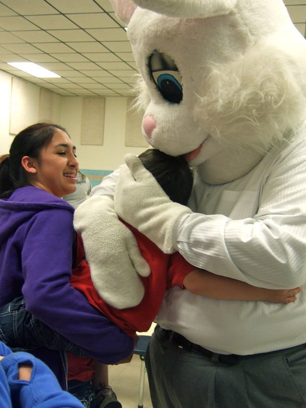 Image: Big hugs from the Easter Bunny.