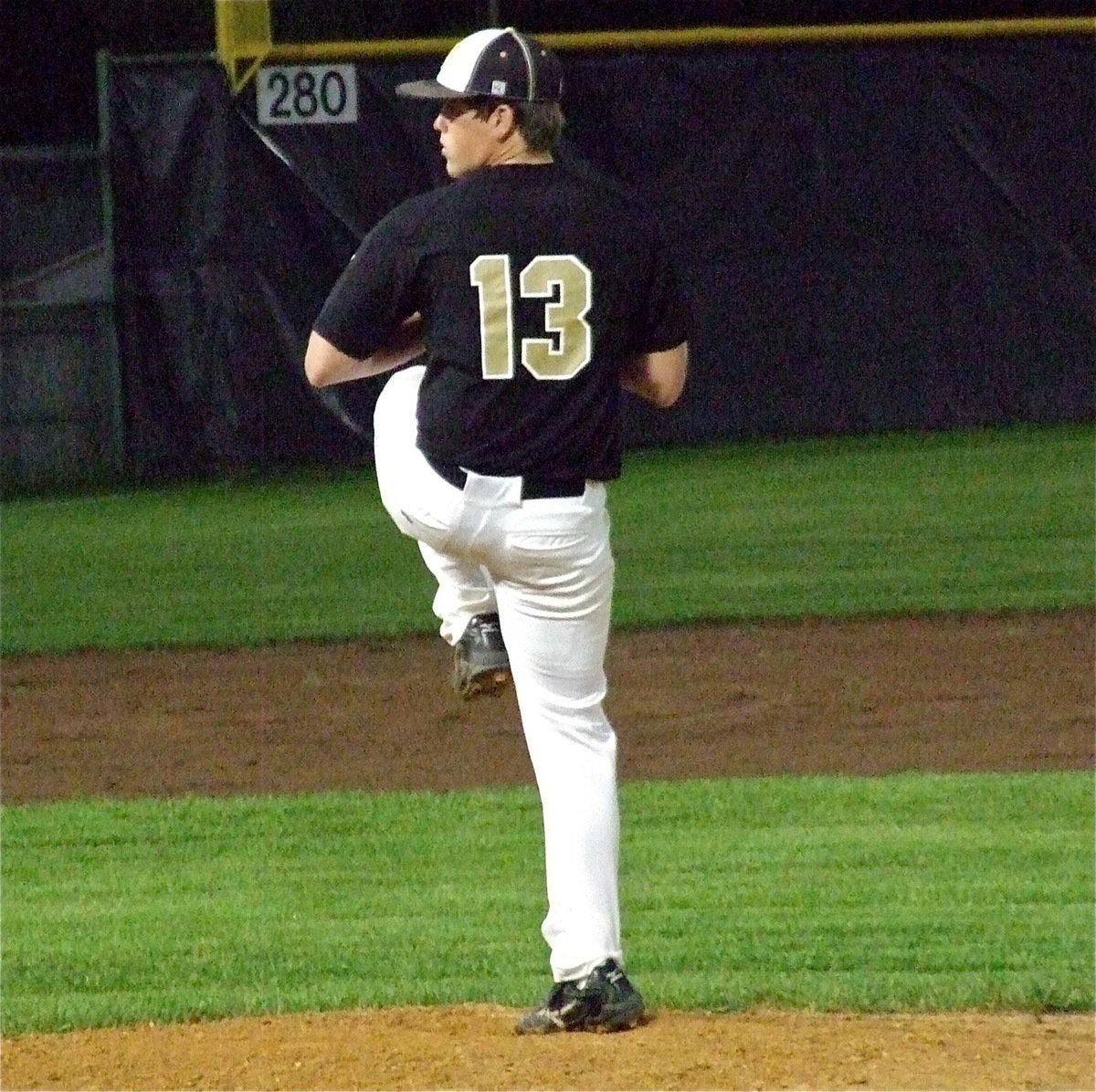 Image: Justin Buchanan remains on the mound for the Gladiators into the ninth-inning. 