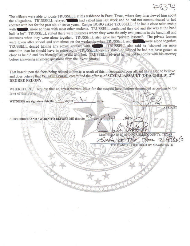 Image: Arrest Warrant Affidavit, page 2