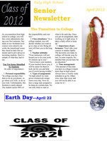 Image: April Senior Newsletter, page 1