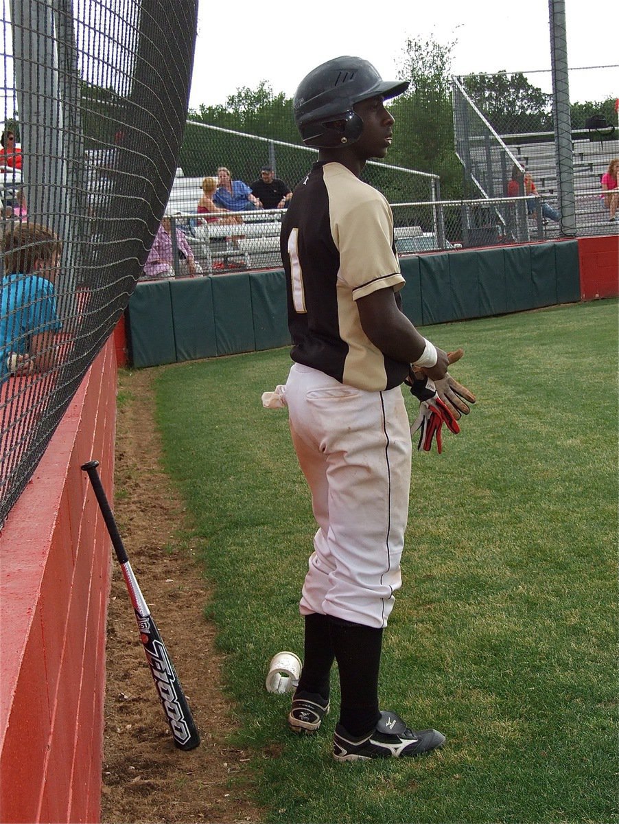 Image: Italy’s, Marvin Cox(1), readies himself in the batter’s circle. In two games, Cox hit a double in each of first 6 at bats. He’s seventh at bat was a single.