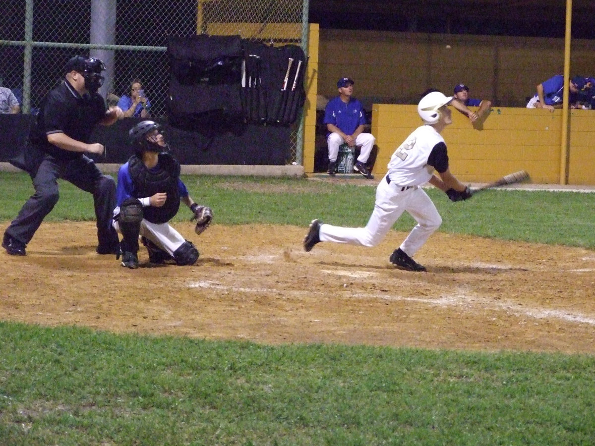 Image: Justin Wood hits one up.