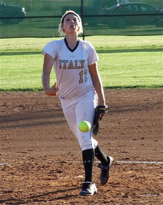 Image: Megan Richards(17) has an arsenal of pitches to launch at hitters.