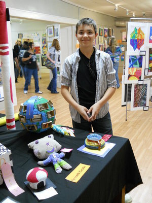 Image: Blake Brewer: 1st place with his sculpture, ‘Around the World’