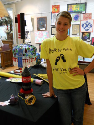 Image: Halee Turner: 1st place with her sculpture, ‘Coca Cola Lamp’