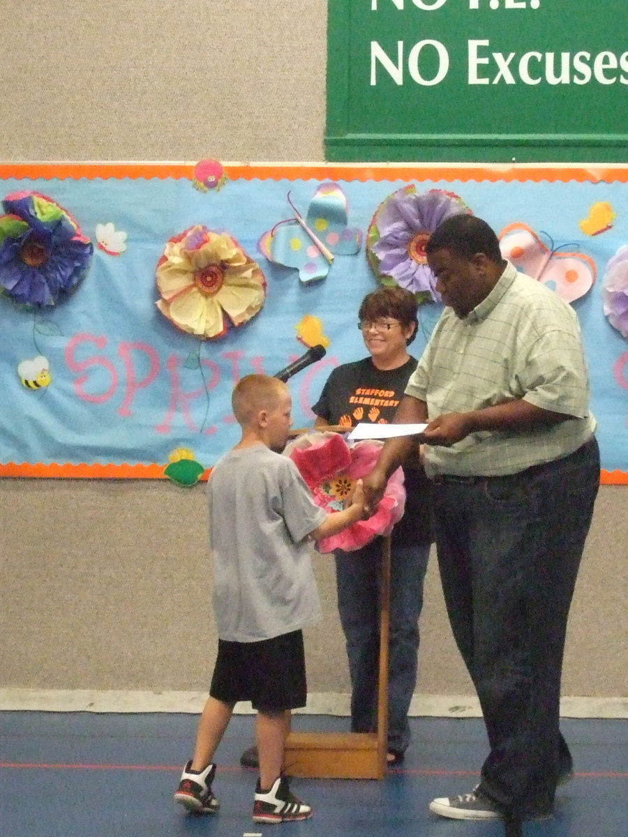 Image: This second grader is another proud award winner.