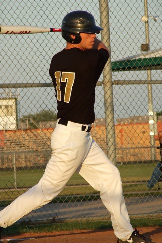 Image: Senior Gladiator, Brandon Souder(17), displays the form.