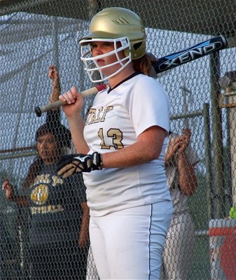 Image: Katie Byers(13) gets ready for her turn at bat.