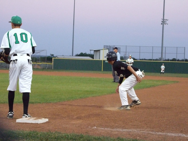 Image: Caden Jacinto working his way around the field.