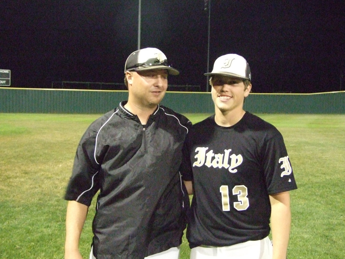 Image: Coach Josh Ward and Justin Buchanan