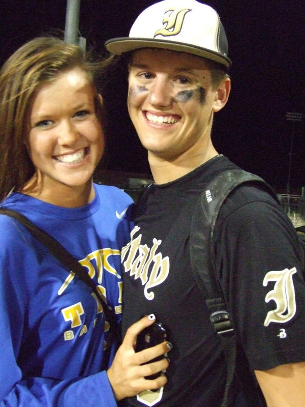 Image: Kaitlyn Rossa and Jase Holden have a big smile at the end of the baseball season.