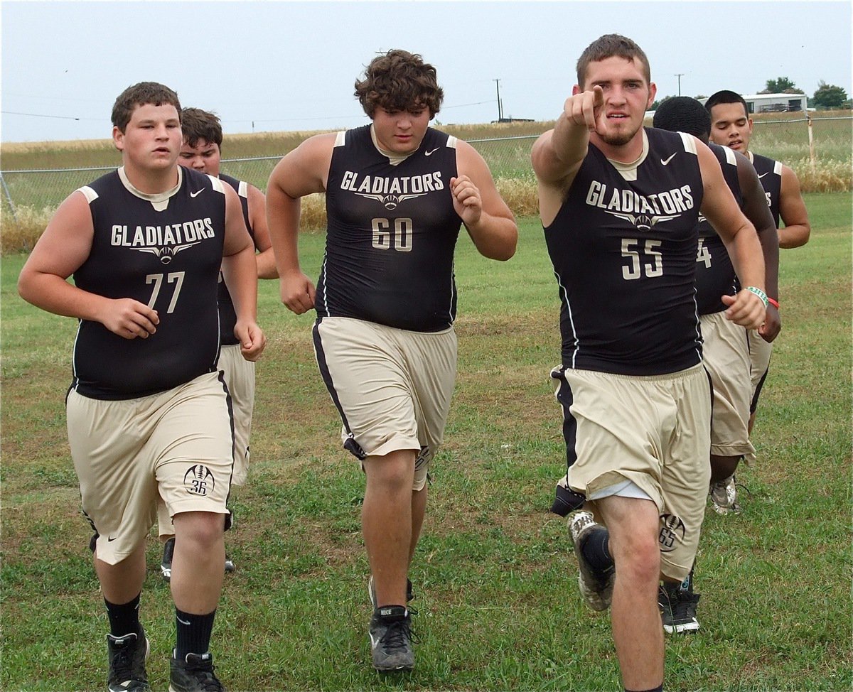 Image: Senior lineman, Zackery Boykin(55), plans to lead the Gladiators to state next season.