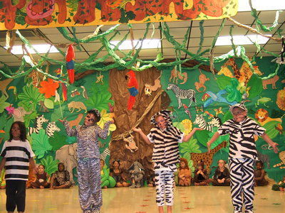 Image: Zebras performing their poem.