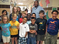 Image: These proud students are being rewarded for good behavior by going to eat pizza at CiCi’s with Mr. Miller.