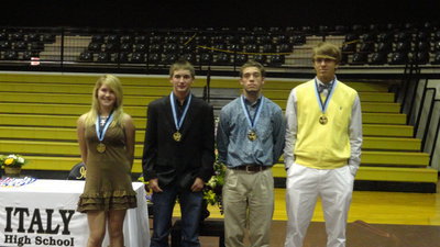 Image: Second Year Honorees
    (L-R) Taylor Turner (soph), Ross Stiles (sr), Brandon Souder (sr), Cole Hopkins (jr)