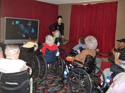 Image: Movie day was lots of fun. The residents especially like the movie, ‘We Bought a Zoo’.