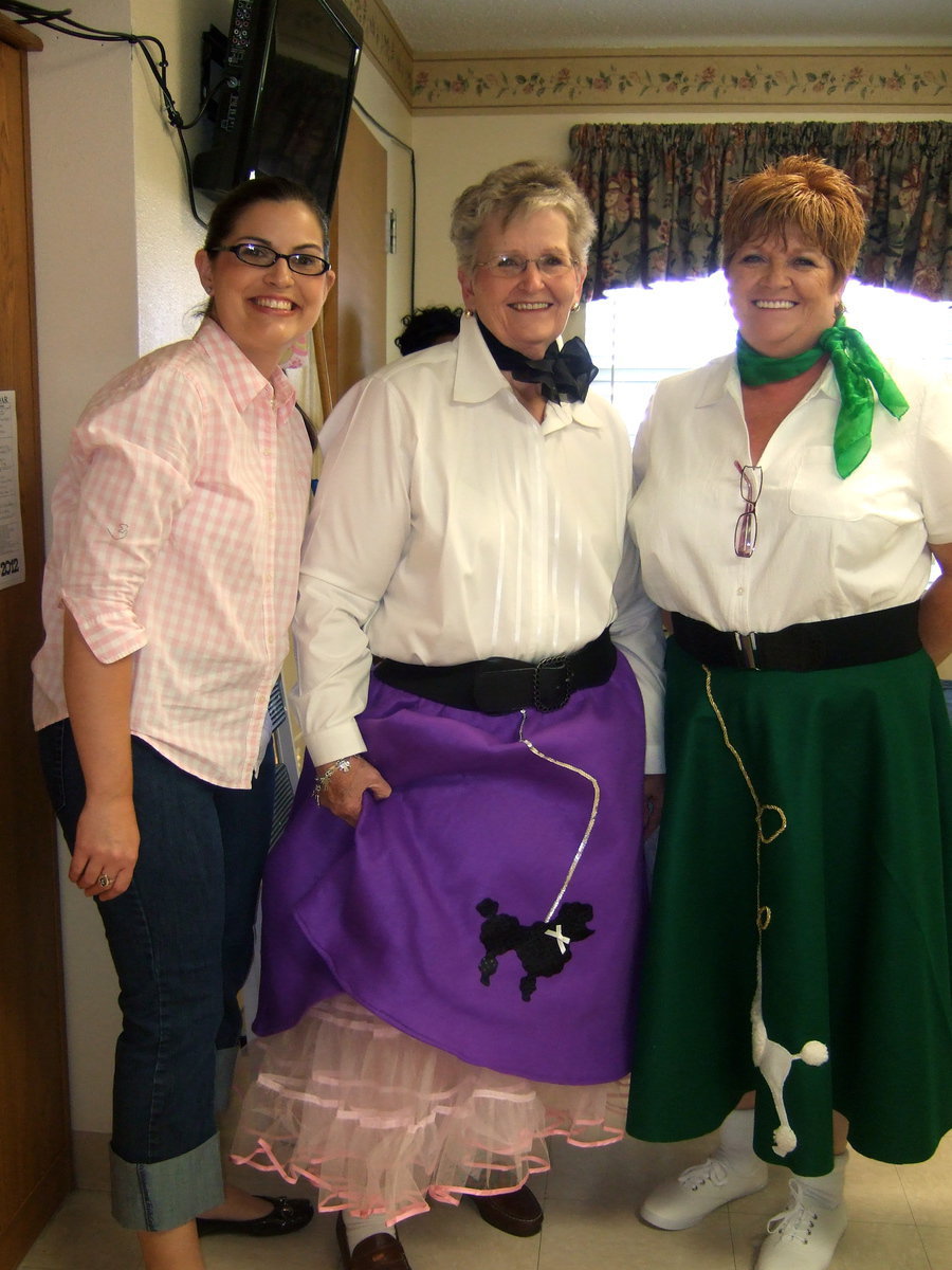 Image: Staff at Trinity getting into the spirit of the 50’s.