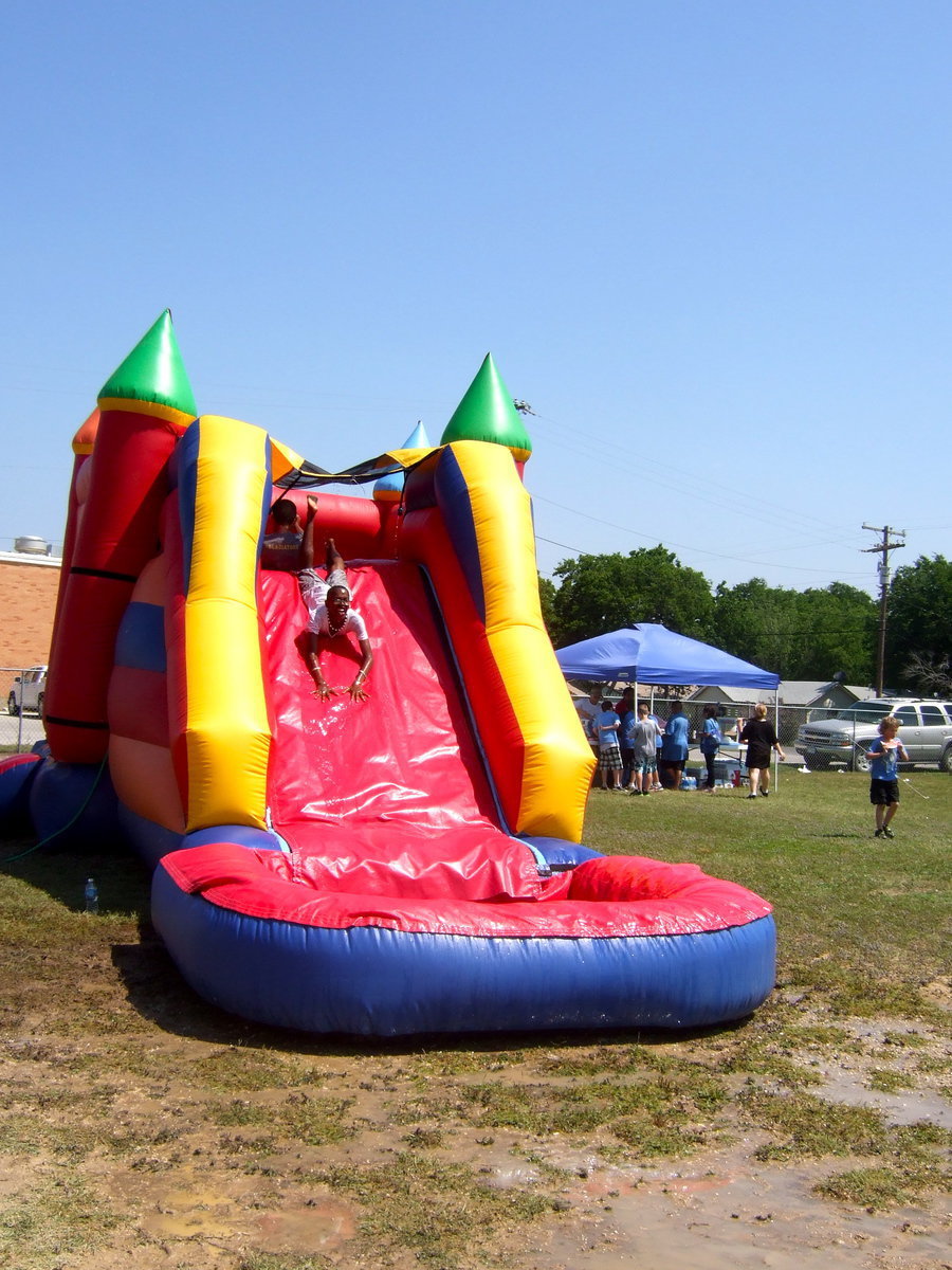 Image: Going really fast down the slide.