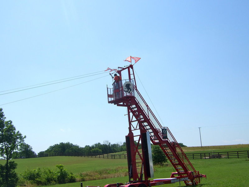 Image: Ready to go on the zip line.