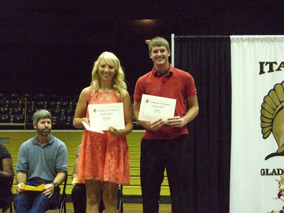 Image: The Italy Ex-Student Association Scholarship was presented to Megan Richards and Jase Holden.
