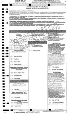 Image: Democratic Primary Election-Sample Ballot, page 1