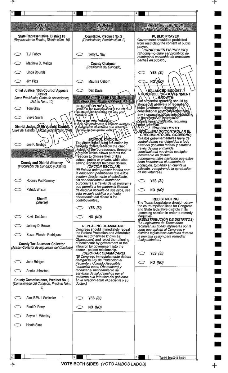 Image: Republican Primary Election-Sample Ballot, page 2