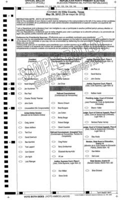 Image: Republican Primary Election-Sample Ballot, page 1