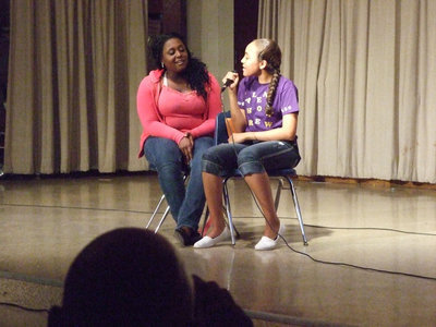 Image: Quayla Davis and Vanessa Cantu wow the crowd with their Adele song.