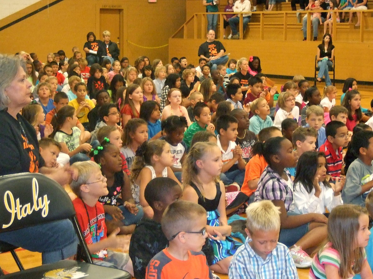 Image: Lots and lots of students waiting to hear their name called.