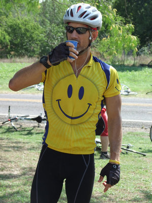 Image: Another happy rider at the Frost rest stop.