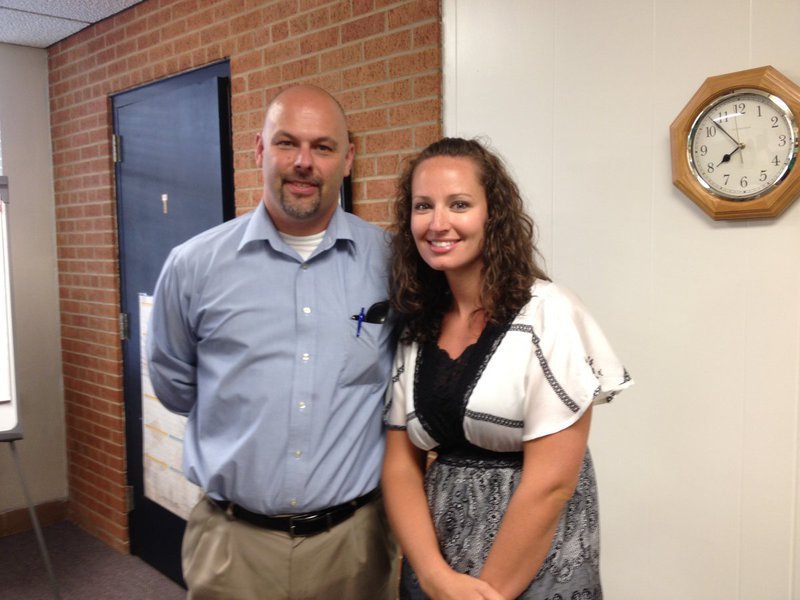 Image: Mr. Joffre and Ms. Lindsey Thompson (new Jr High Science Teacher)