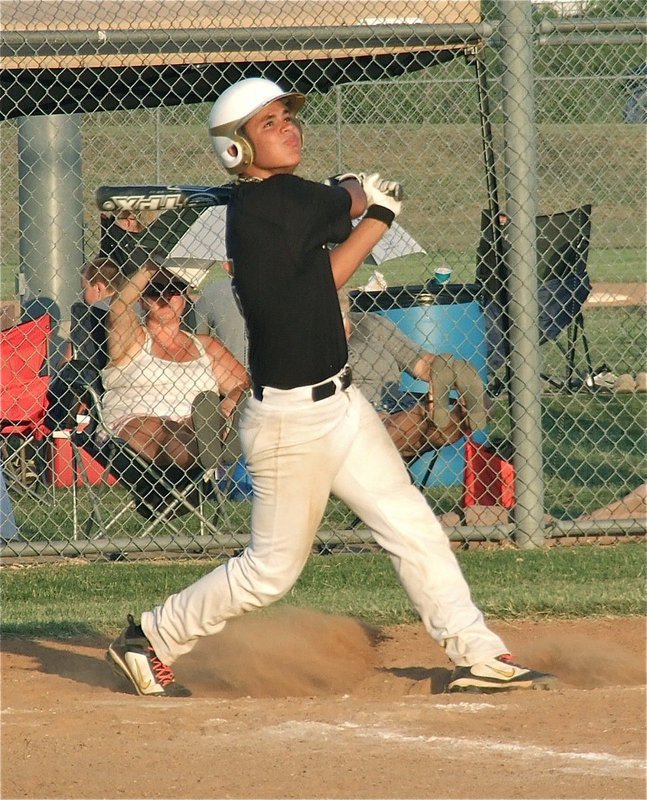 Image: Italy’s Reid Jacinto hits one high in Hillsboro and would later hit a game tying inside-the-park grand slam homerun that fueled Italy’s select baseball team’s 9-8 comeback win in round 1 of the State tournament against Mexia.