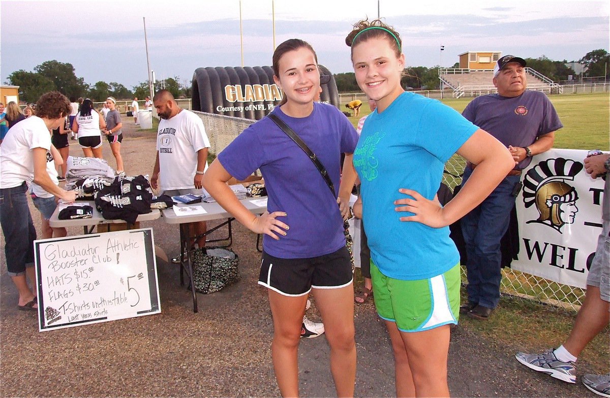 Image: Amber Hooker and Lilly Perry are ready for the Watermelon Social to kickoff Midnight Madness.