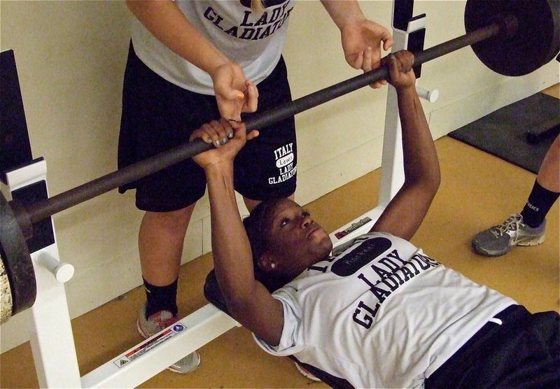 Image: Kortnei Johnson tries to push her limits.