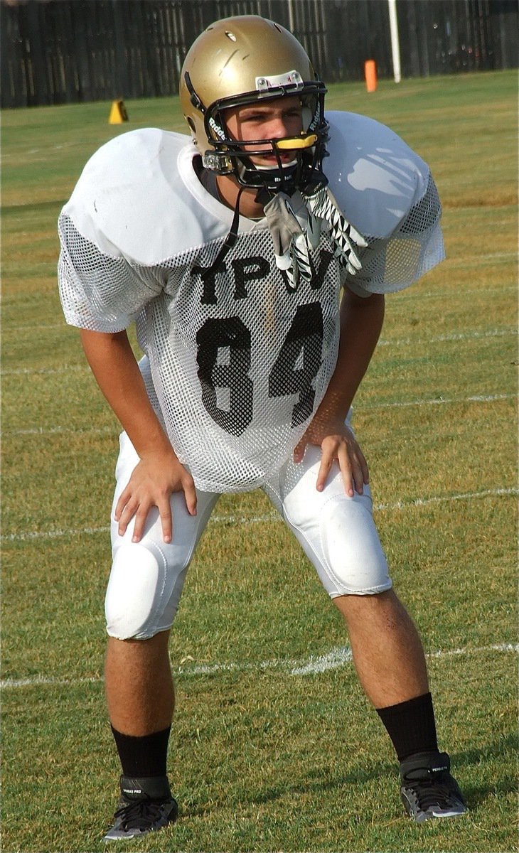 Image: Hard-hitting newcomer Hunter Merriman(84) is ready for action.