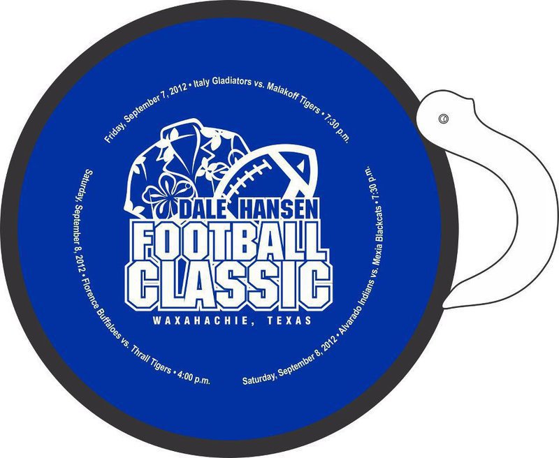 Image: The first 400 patrons to EACH game will receive a commemorative “Twist and Chill” Dale Hansen Football Classic fan!