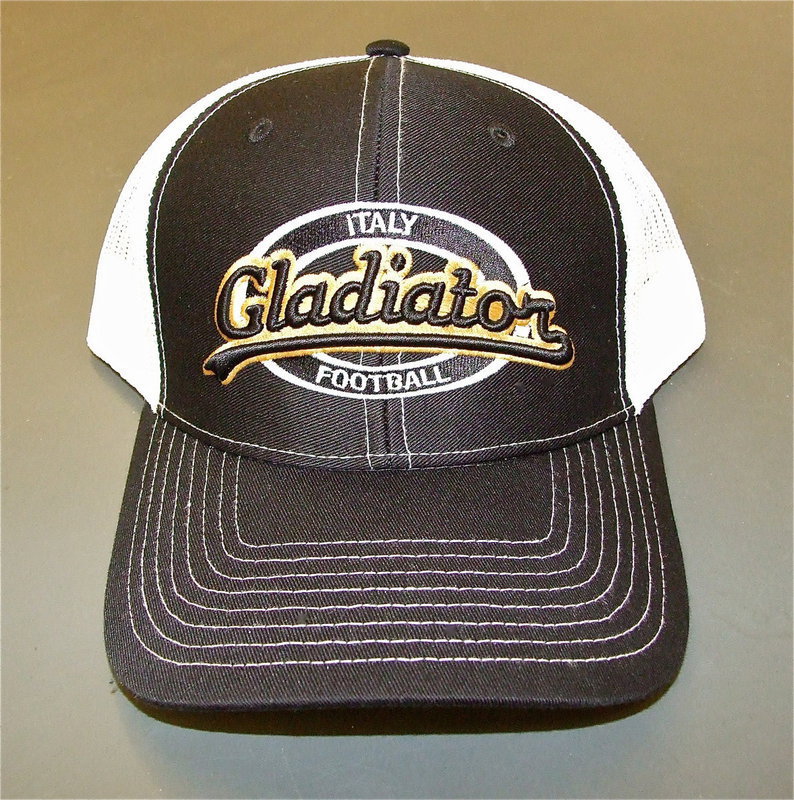 Image: Italy Gladiator Football caps are also available for $15.00 thru the Gladiator Athletic Booster Club.