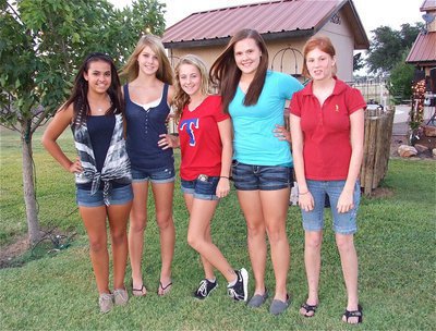Image: Ashlyn Jacinto, Halee Turner, Britney Chambers, Lillie Perry and Katie Connor are enjoying the bash.