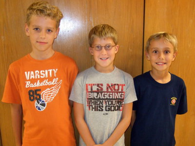 Image: Creighton Hyles (4th grade), Kort Holley (4th grade) and Chase Hyles (3rd grade) were all there meeting their teachers.